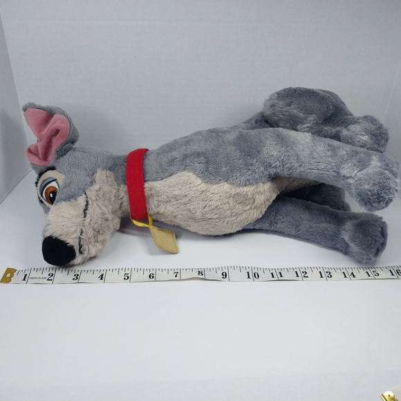 Disney Store Original Plush Tramp Dog Stuffed Animal Lady and the Tramp Gray 17" - Picture 12 of 12
